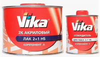 Лак Vika 2+1 HS акриловый 2К 0,5 кг + отвердитель 0,25 кг - Vika 