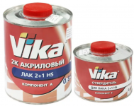 Лак Vika 2+1 HS акриловый 2К 0,85 кг + отвердитель 0,43 кг - Vika 