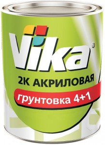 Грунтовка Vika 4+1 HS акриловая 2K «прямо на металл» / серая 1,2 кг - Vika 