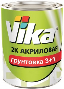 Vika грунт 3+1 HS акриловый 2K серый 1 кг "мокрый по мокрому" - Vika 